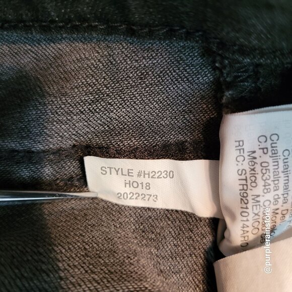 Madewell Jeans 26 Skinny 9" High Rise Black Sea Wash H2230 Tummy Control Raw Hem - Picture 6 of 12